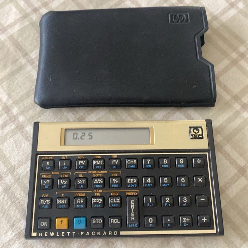 Hewlett-Packard Vintage(1987) HP 12C Financial Calculator 2747A51096.Made in USA